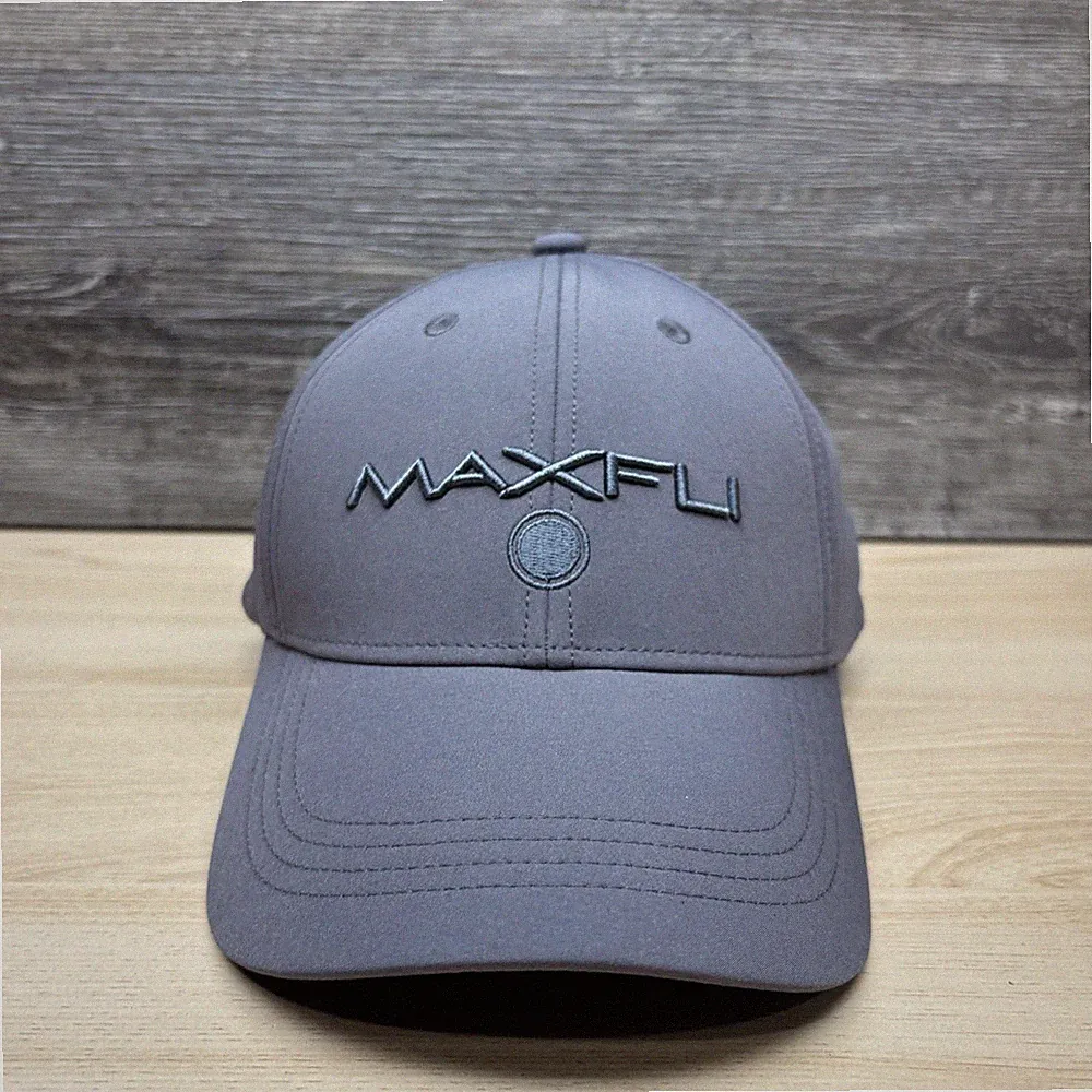 Maxfli Hat Cap Strap Back Gray Golf Course Club Performance Mens Adjustable