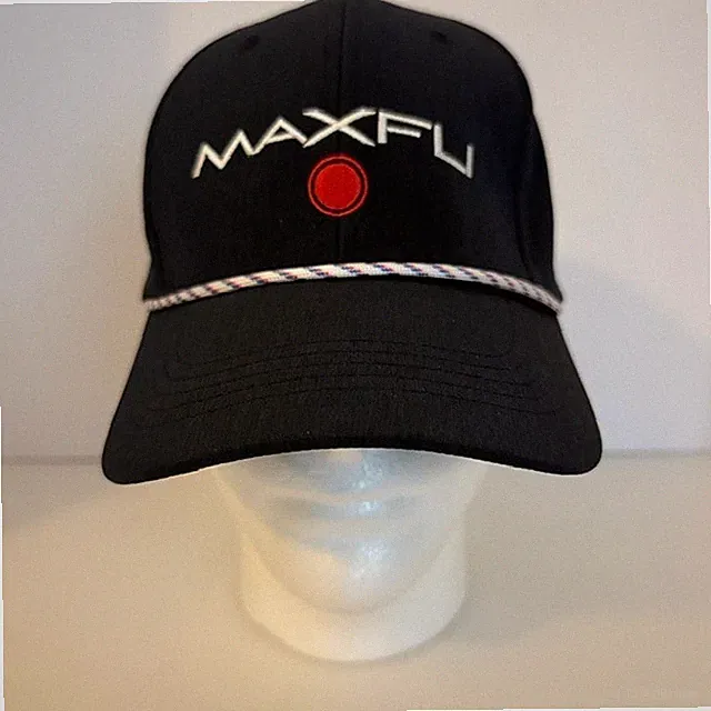 Maxfli Hat Cap Strap Back Navy Red Golf Embroidered Logo Men's Cotton One Size