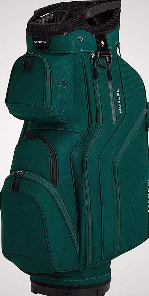 Maxfli Honors 14-Way Cart Bag Color: Forest Green Magnetic rangefinder pocket