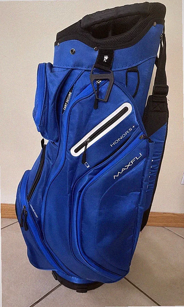 Maxfli Honors+ Blue Cart Golf Bag 14-Way Divider System