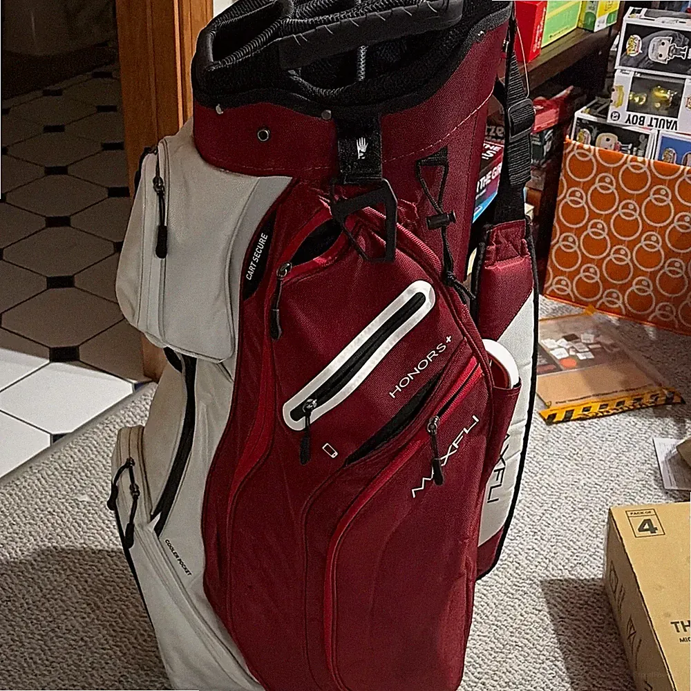 Maxfli Honors+ Golf Cart Bag 14-Way Dividers Nylon Zip Carry Handle