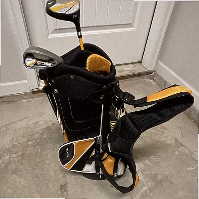 MAXFLI Rev 1 Golf Club Set Putter Driver Irons 6-9 Graphite Steel Black Orange