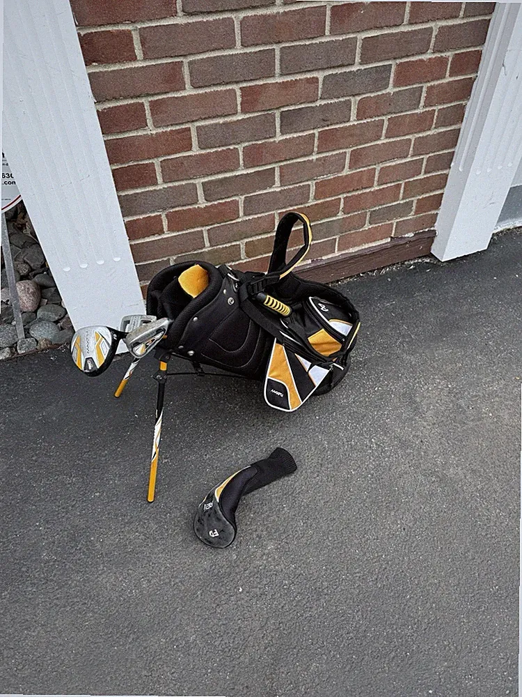 Maxfli Rev Junior Golf Club Set with Stand Bag Orange Black Right Handed