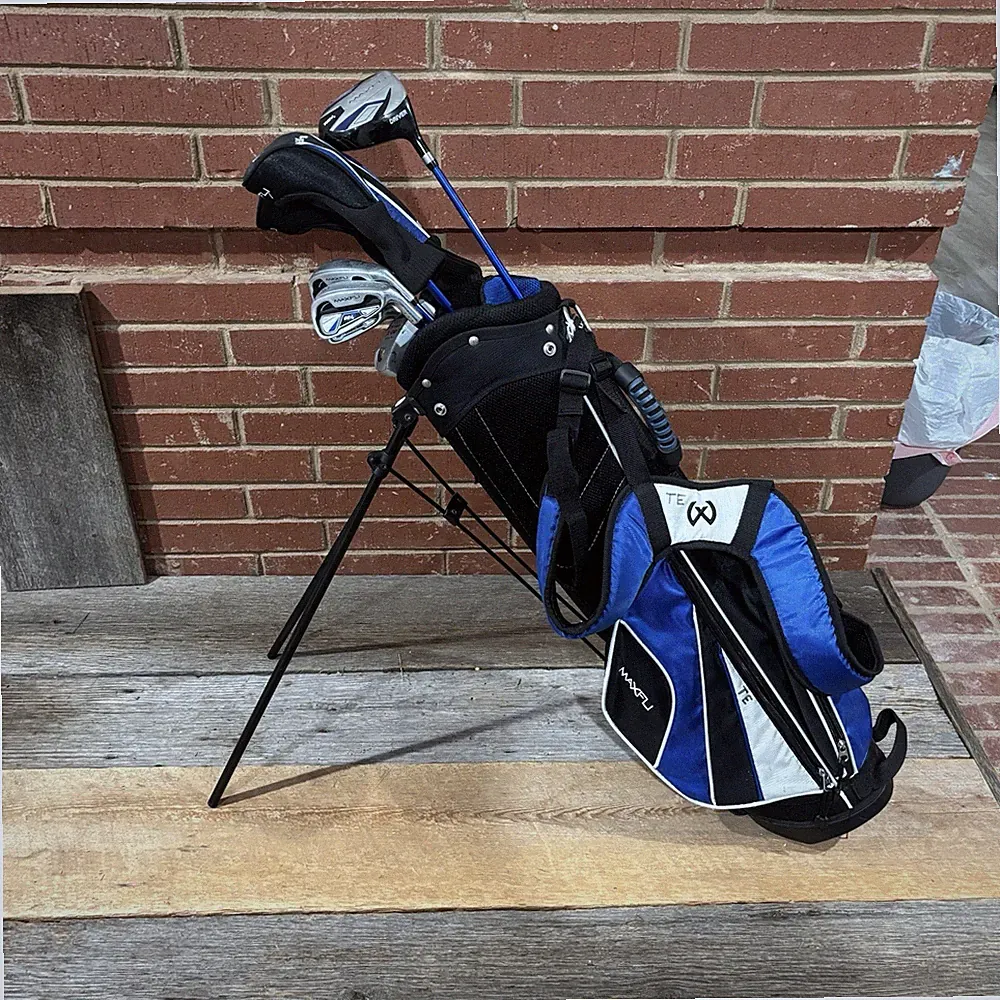 MaxFli Rev3 Junior Golf Clubs, Stand Bag Set - D, FW, HY, 7, 9, S, Putter Right