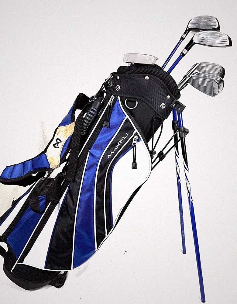MaxFli Rev3 Junior Golf Clubs & Stand Bag Set FW, HY, 7, 9, SW + TopFlite Putter
