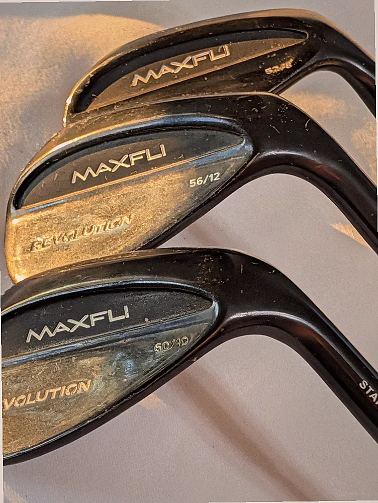 MAXFLI Revolution 3pc Wedge Set RH Flex 52/8, 56/12 (rusted), 60/10