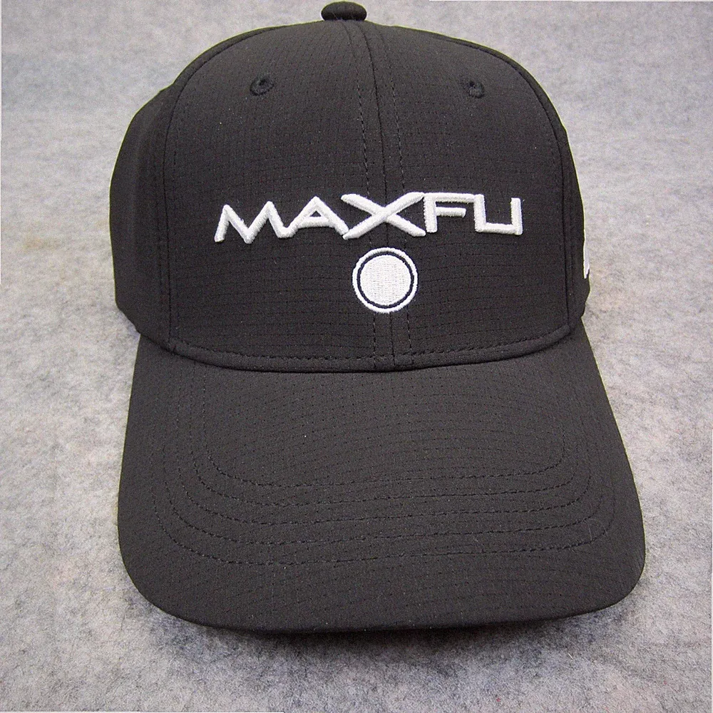 Maxfli Strapback Hat Golf 3D Logo Black