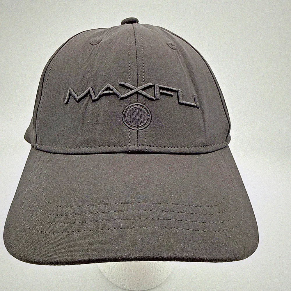 Maxfli Tech Cap Black Golf Hat Strapback Adjustable One Size