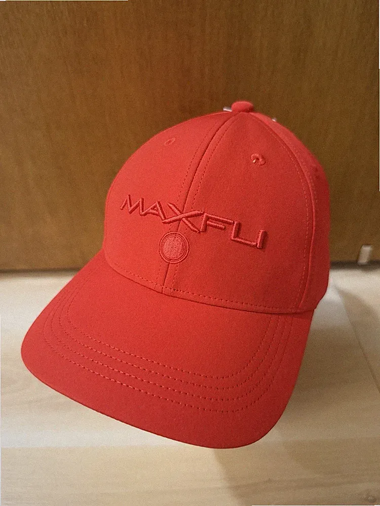 Maxfli Tour Men's Tech Cap RED 3D Logo Golf Hat Strap Back OSFM NWT NEW