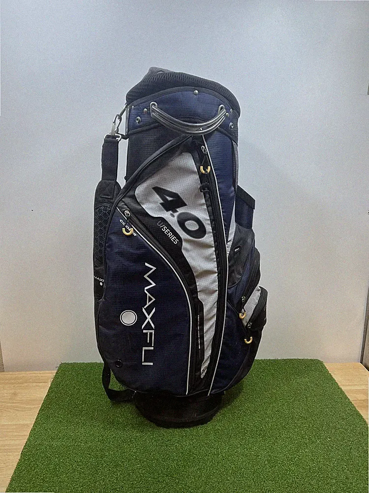 Maxfli U Series 4.0 Golf Cart Bag Blue Mens Large 14-Way Divider Multi Pockets