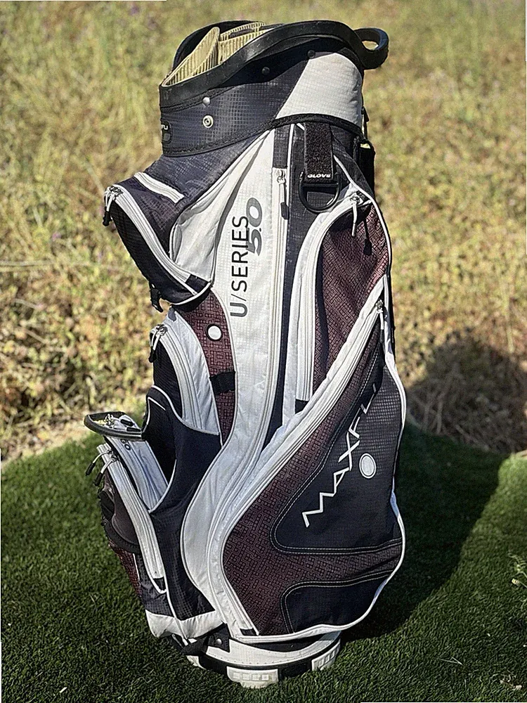 MAXFLI U/Series 5.0 Cart Bag Black & White Golf Bag 14 - Way Divider