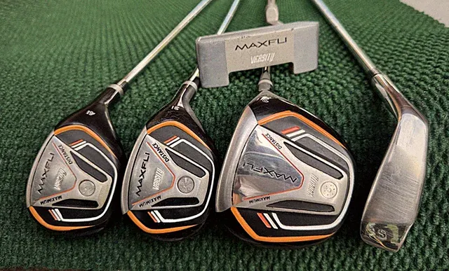 Maxfli Varsity 3 Wood, 3i, 4i, Putter & SW Regular Flex Shaft RH
