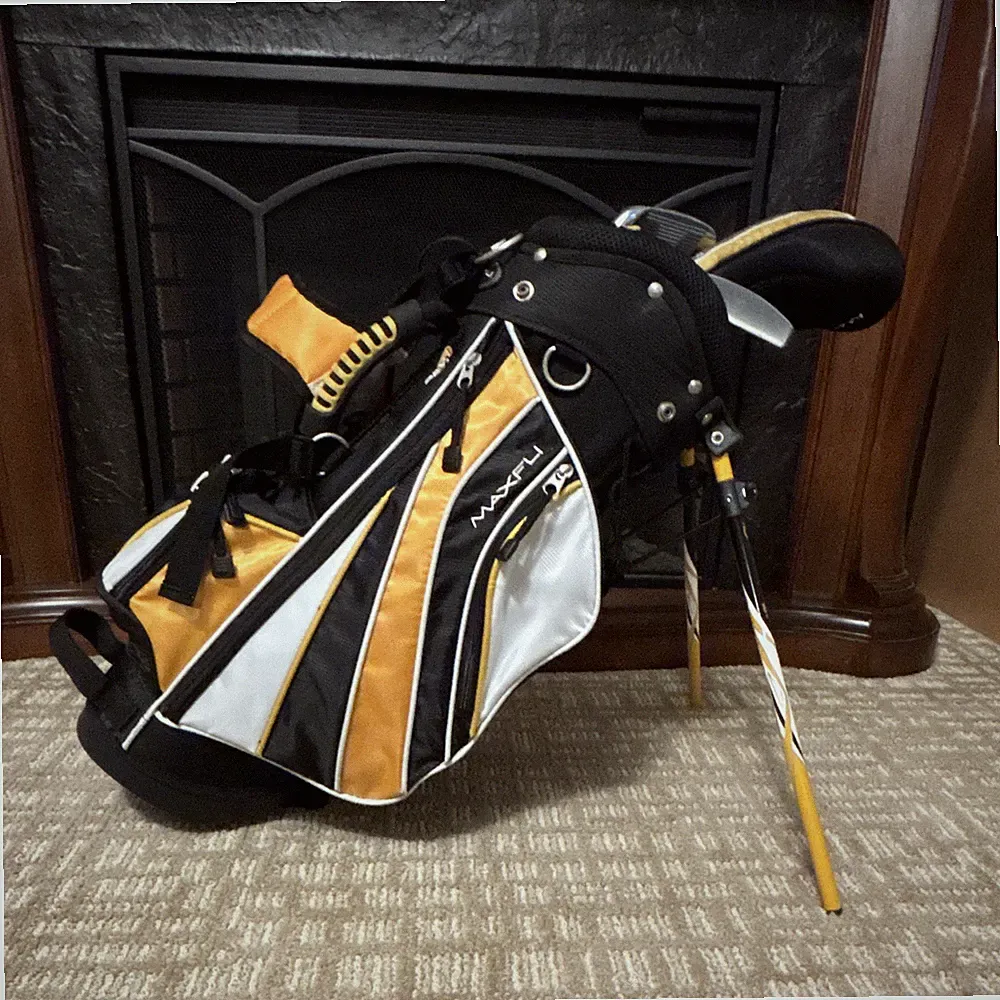 Maxfli Youth Right-Handed Complete Golf Club Set (3) w/ Stand Bag Black/Gold