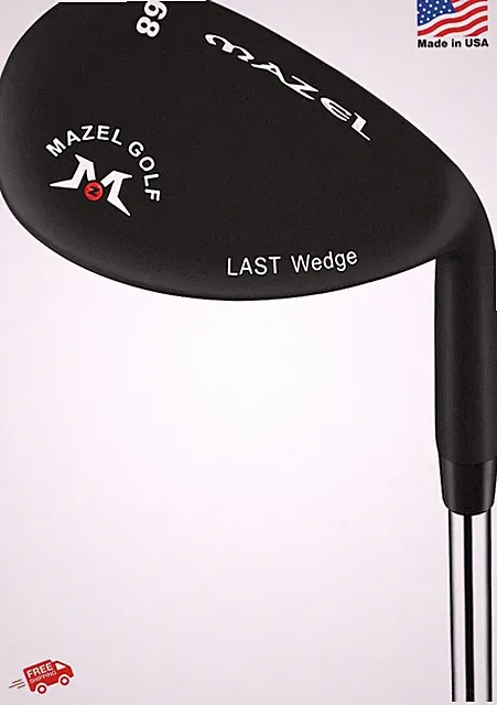 MAZEL 68 Degree Lob Wedge 35in Right Hand Stainless Steel Black