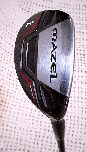 MAZEL Golf 21* Degree Utility Hybrid Iron RIGHT-HAND ~ Stiff Flex Graphite Shaft