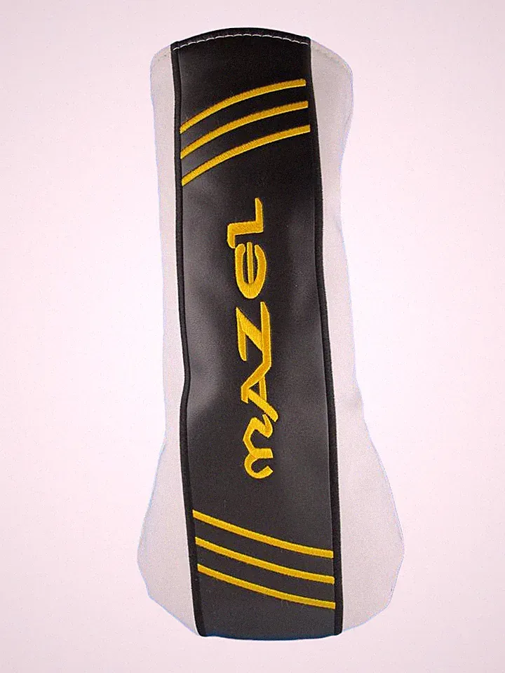 Mazel Golf RARE White Black Yellow Faux Leather Driver Headcover Free Shipping