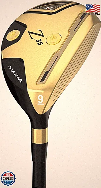 MAZEL Rescue Hybrid Golf Club 9 Right Hand Stiff Stainless Steel 41in