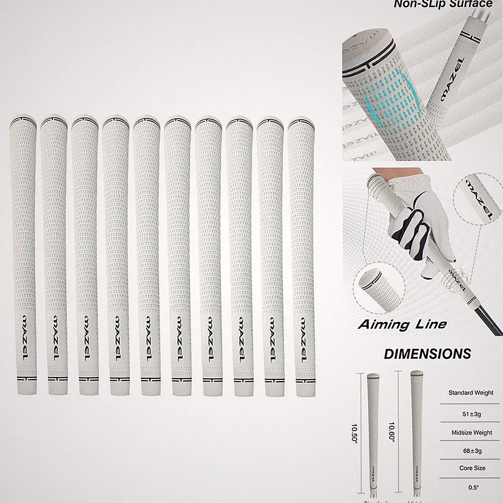 MAZEL Rubber Golf Grips Set 10