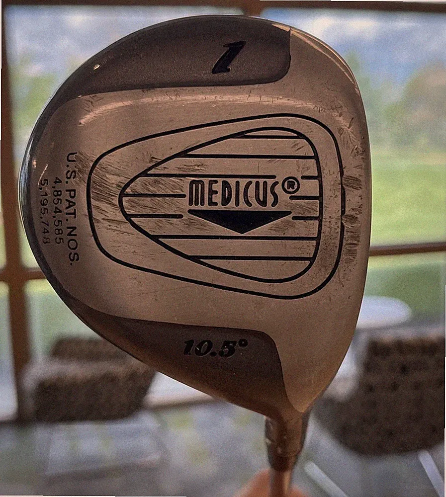 Medicus 10.5° 1 Double Hinged Training Club; Steel Shaft; Grip Good; RH 46 in.