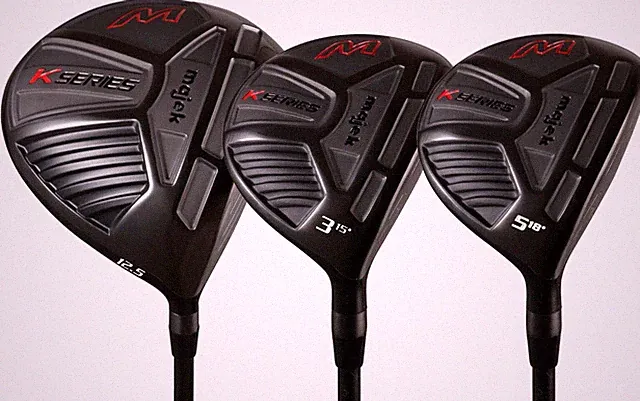 Men's +1" Majek K-Series 460cc 12.5° Driver and 3 5 Wood Set, Reg Flex Graphite