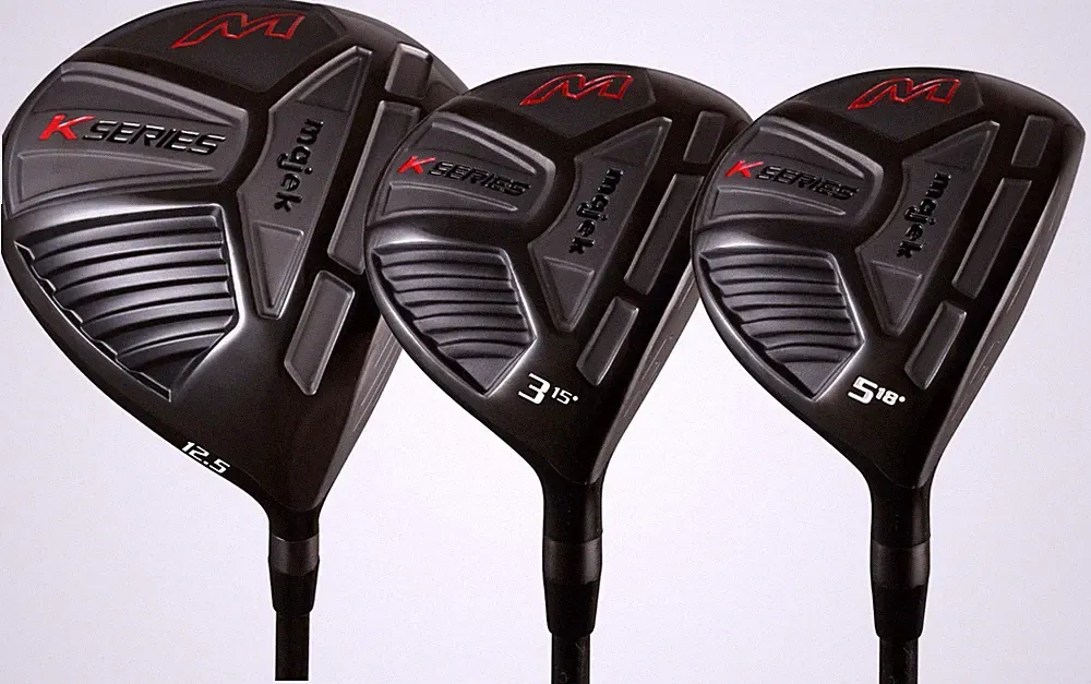 Men's +1" Majek K-Series 460cc 12.5° Driver and 3 5 Wood Set Stiff Flex Graphite