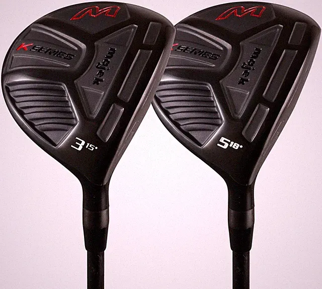 Men's +1" Majek K-Series Fairway 3 5 Wood Set Clubs, Stiff Flex Graphite Shaft