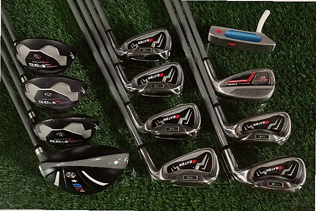 Men’s 12 Club Patriot Golf Set Heater Irons Woods Putter B2 F35 -1” Senior RH