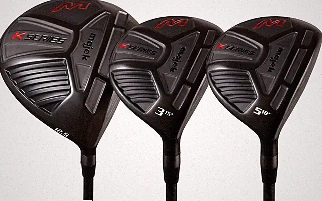 Men's +2" Majek K-Series 460cc 12.5° Driver and 3 5 Wood Set, Reg Flex Graphite