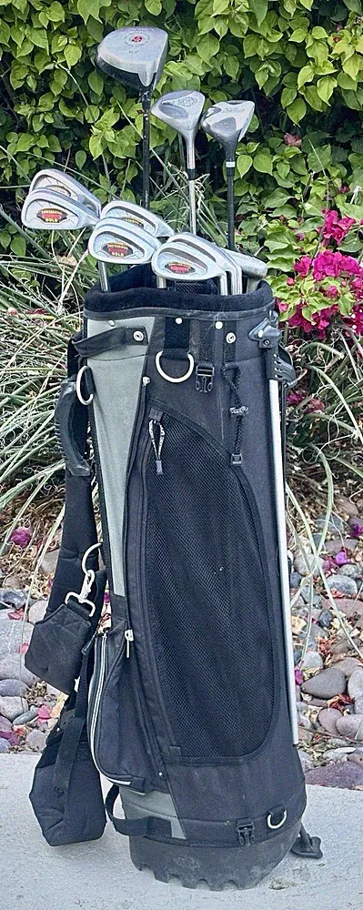 Men’s Beginner Golf Set Integra Gold Irons Driver Woods Golf Stand Bag RH