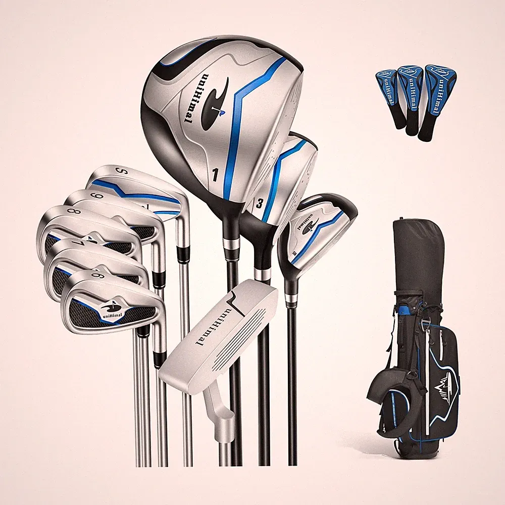 Men's Complete Golf Club Set with Stand Bag Right-Handed 9/10/11 Clubs | Driv...