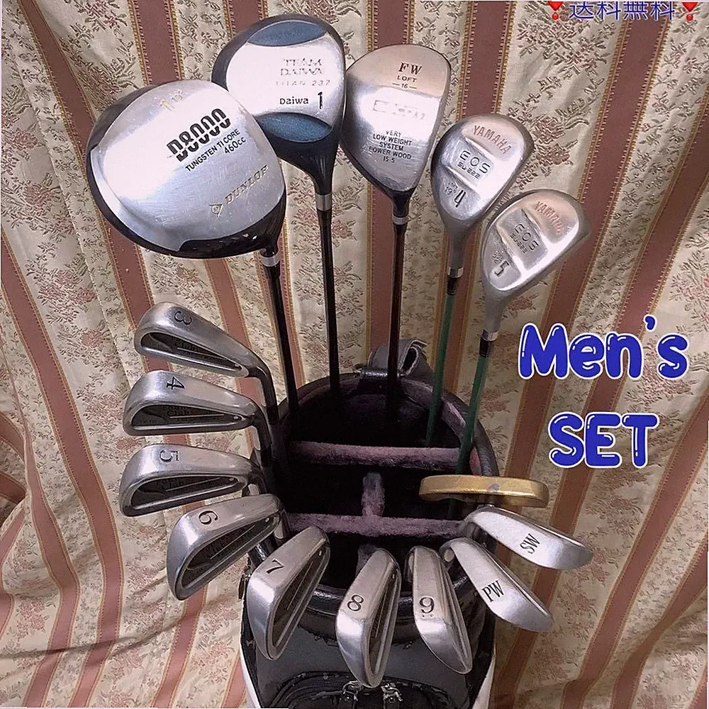 Men's Golf Club Set, 15 pcs, R Flex, Driver, Irons, Putter, Full Beginner Kit