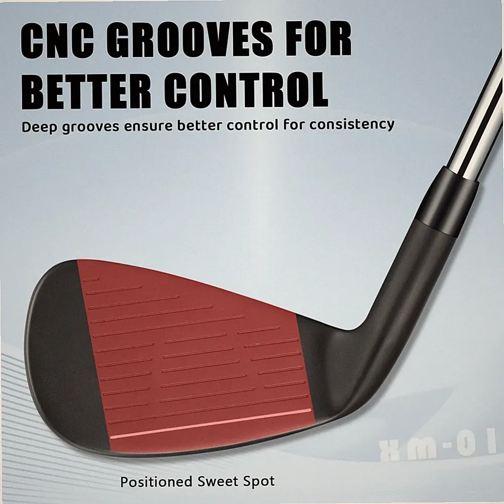 Men's Golf Irons - Stiff Flex Steel Shaft`