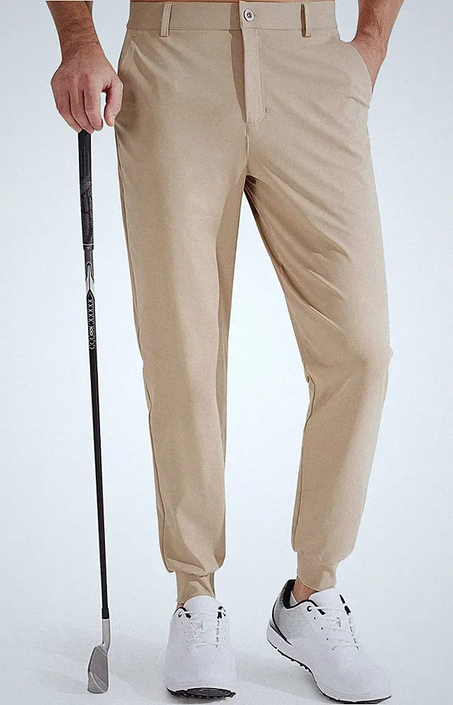 Men's Golf Pants Joggers Slim Tapered Fit Wrinkle Resistant Breathable Lightweig