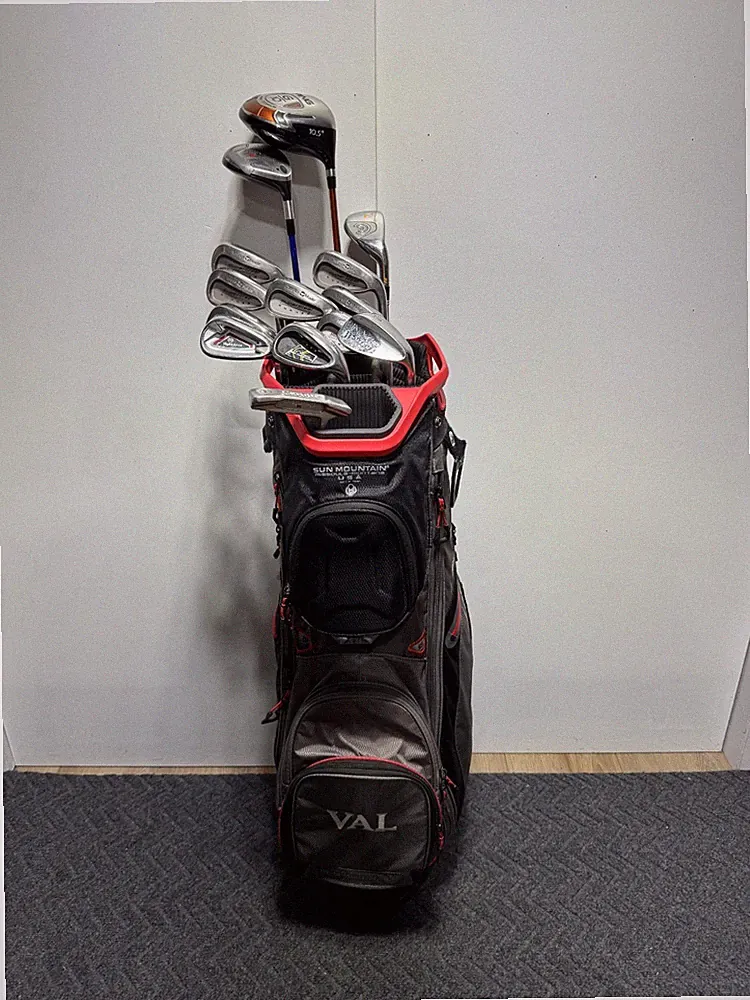 Men's Golf Set w/ Ping Driver & Sun Mountain Cart Bag - 14 Clubs - S Flex - RH