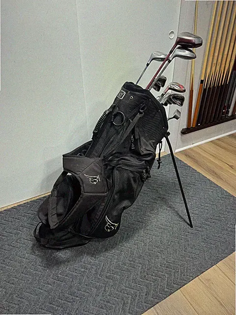 Men's Golf Set w/ Snake Eyes Driver & Black Stand Bag - 12 Clubs - R Flex - LH