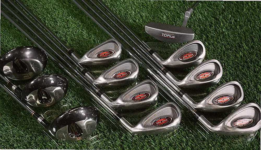Men's Golf Starter Set 12pc. Turbopower Irons, Catalyst Woods, TD Plus Putter RH