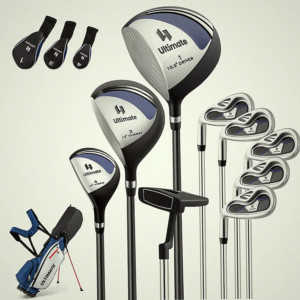 Men's Left-Handed Complete Golf Clubs & Bag Set w/460CC #1 Driver, #3 Fairway