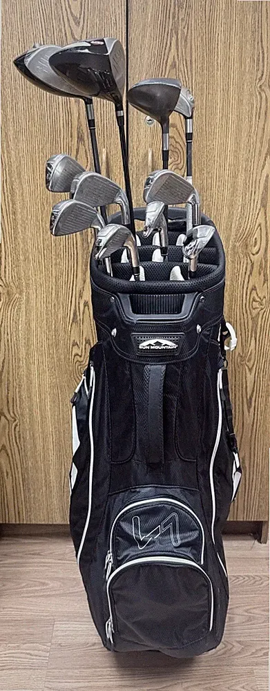 Men's Left Handed Golf Club Set with Sun Mountain Cart Bag