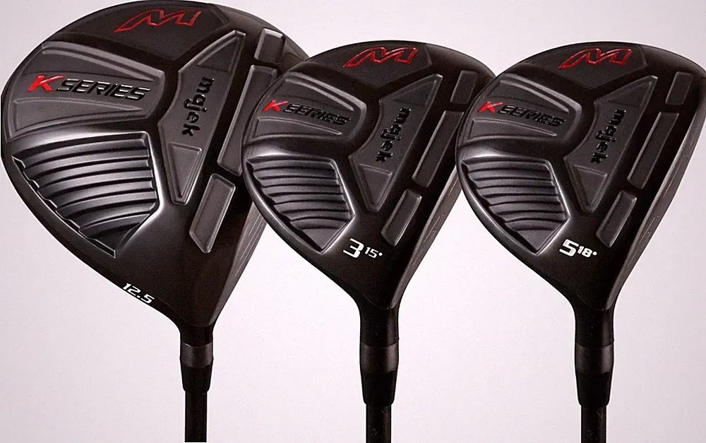 Men's Majek K-Series 460cc 12.5° Driver and 3 5 Wood Set, X Stiff Flex Graphite