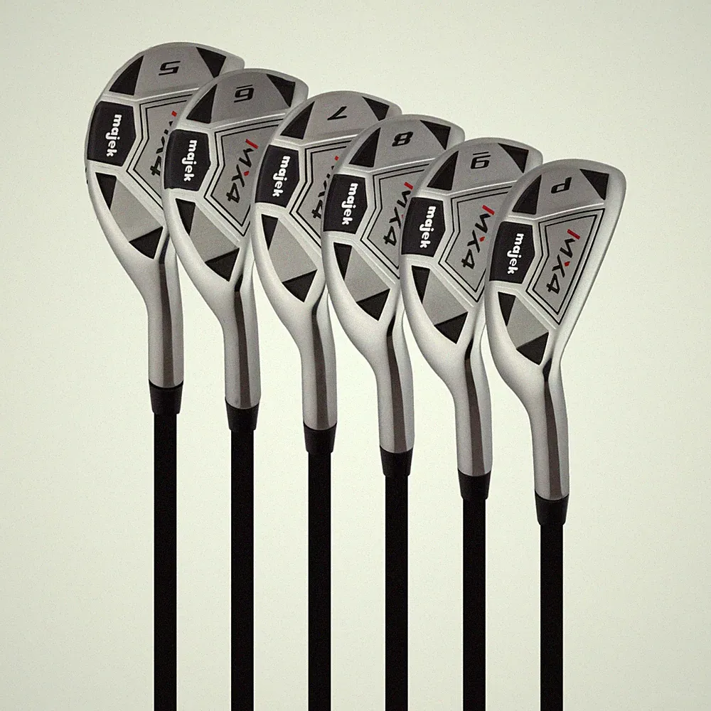 Men's Majek MX4 Hybrid Iron Set (5-PW) Senior "A" Flex Graphite Rescue Clubs