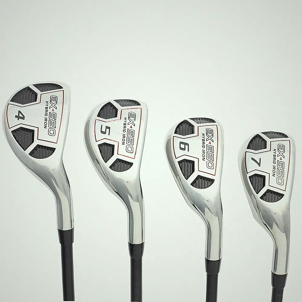 Mens Powerbilt Golf EX-550 Hybrid Iron Set (4-7) Regular "R" Flex Rescue Clubs