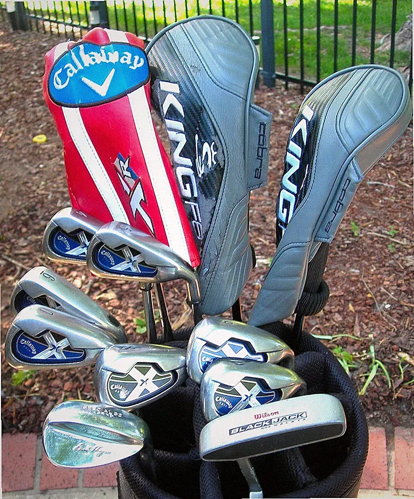 MEN'S RH CALLAWAY & COBRA COMPLETE SET 12 PIECES 1W 3W 5W 4-PW SW PUTTER NO BAG