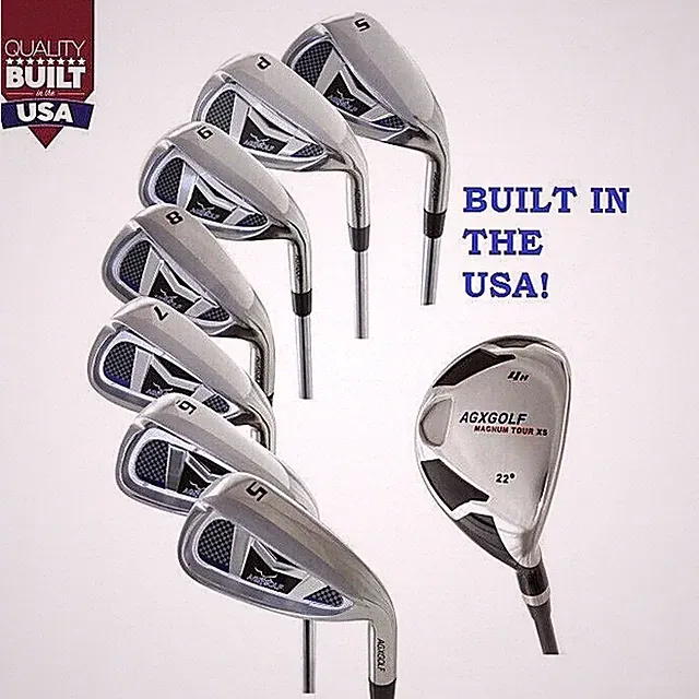 MEN'S RIGHT HAND AGXGOLF MAGNUM XS-WIDE GRAPHITE IRONS SET w/4 HYBRID+5-SW IRONS