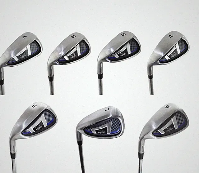 AGXGOLF MEN'S RH MAGNUM XS WIDE SOLE WEDGE SET: 7-PW, GAP, SAND & LOB WEDGES