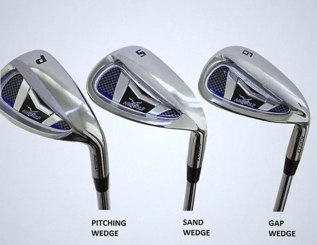 MEN'S SENIOR FLEX RIGHT HAND MAGNUM XS WIDE SOLE WEDGE SET: PW ,GAP & SAND