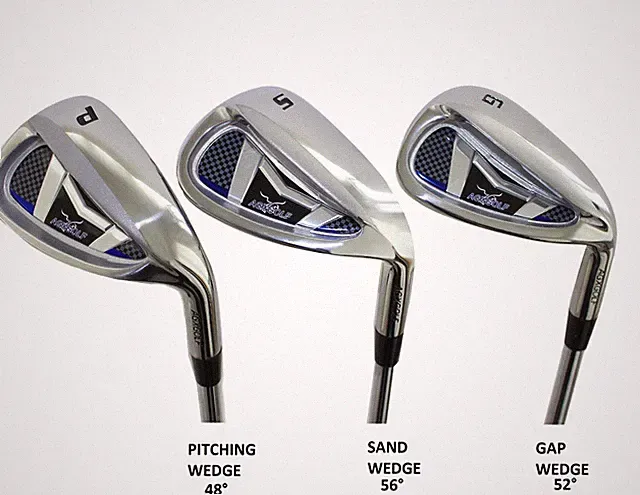 MEN'S SENIOR FLEX RIGHT HAND MAGNUM XS WIDE SOLE WEDGE SET: PW ,GAP & SAND