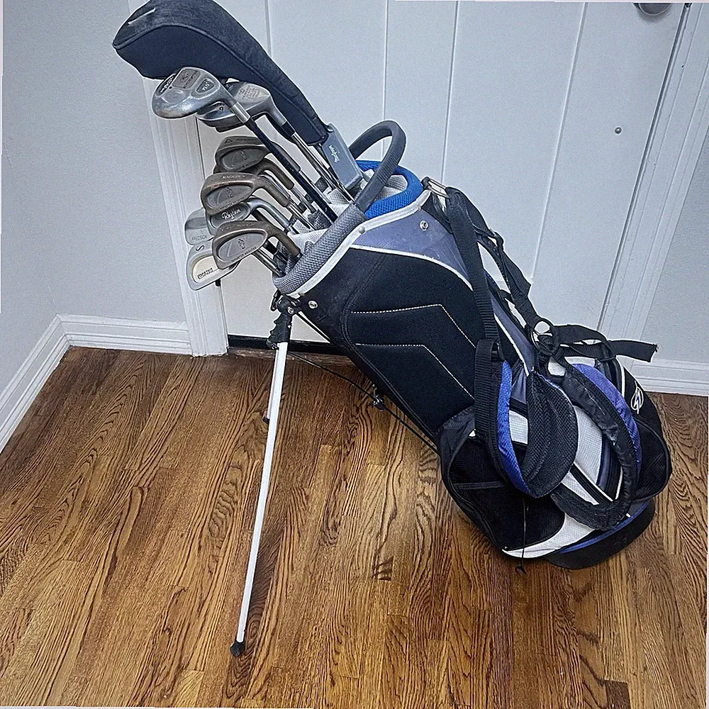 Men’s Stiff 14-club Golf Set & Stand Bag Driver/3w/9w/2i,4i-LW/Putter/RH