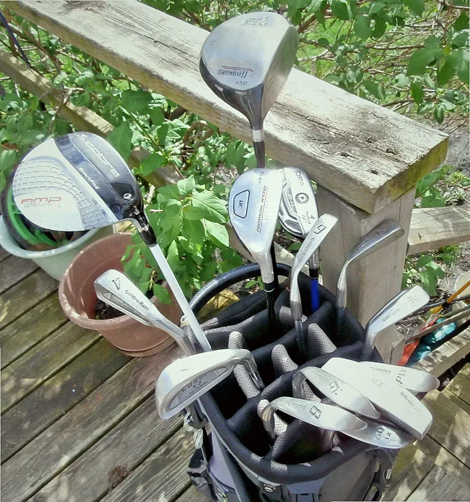 Men's Tall Full 14 Golf Club Set & Bag. King Cobra, Cleveland, Adams.. Plus 1/2"