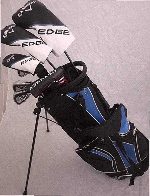 Men's Callaway Golf Club Set Driver Wood Hybrid Irons Odyssey Putter Stiff