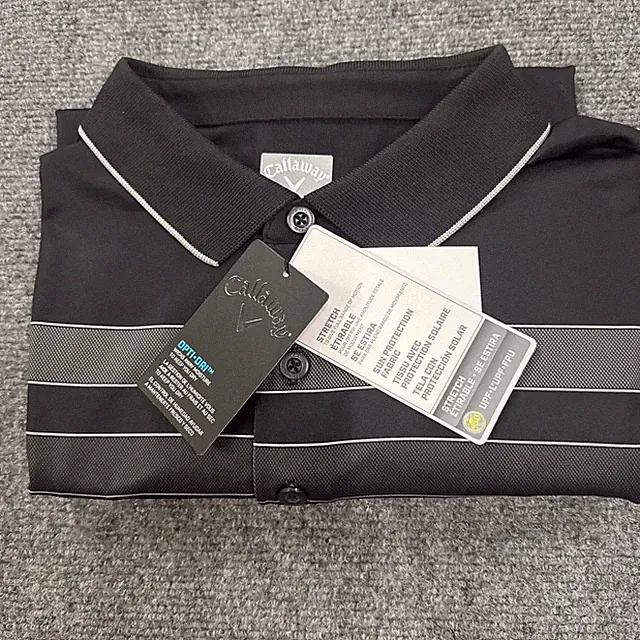 Mens Callaway Golf Polo Shirt Opti Dri Black Size XL